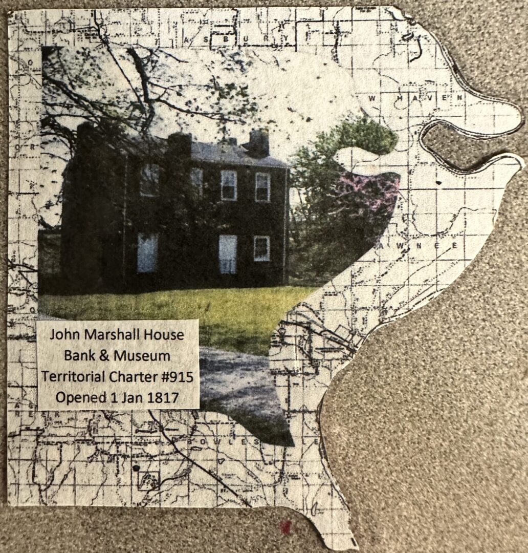 A puzzle with the map of john marshall house.